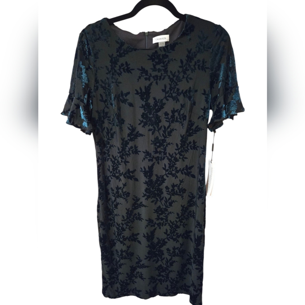 Ann Taylor Black and Green Dress Size 12 NWT